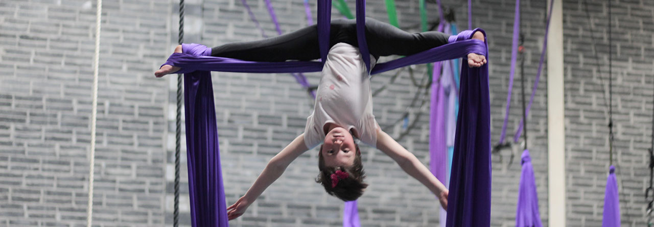 Trapeze Yoga in Jersey with local accredited teacher, Lorna Elaine