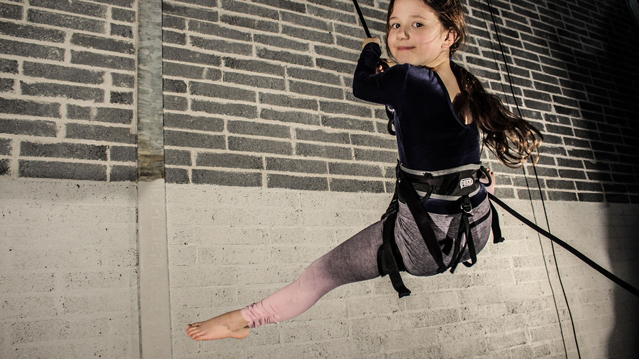 Irish Aerial Creation Centre girl swinging on rope